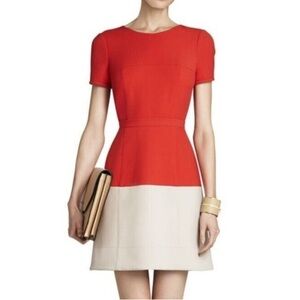 BCBG Red/Cream Dress